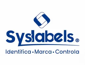 Logo oficial de Syslabels, expertos en etiquetas adhesivas industriales, personalizadas y full color.